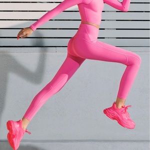 IVL Collective Hot Pink Perforated Legging